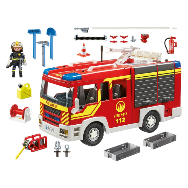 Конструктори з унікальними деталями - Конструктор Пожежна машина зі світлом і звуком PLAYMOBIL (4008789053633)