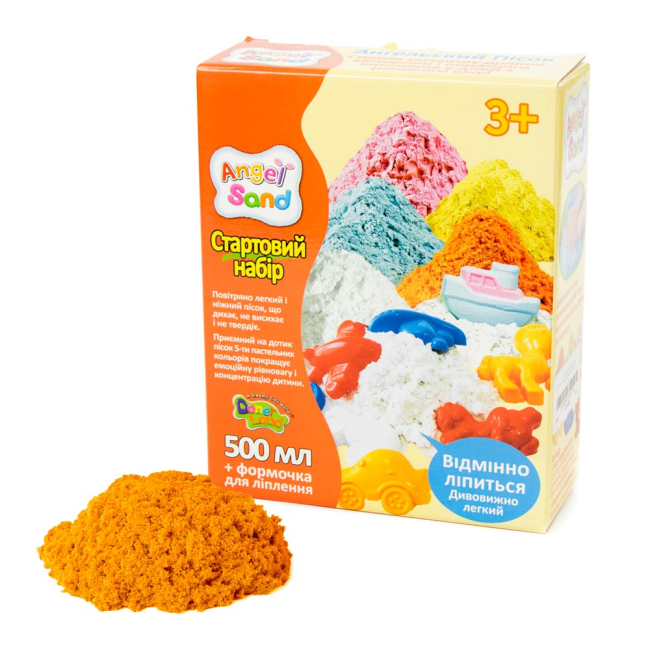 Антистрес іграшки - Стартовий набір лагідного піску Angel Sand помаранчевий (MA01513B)