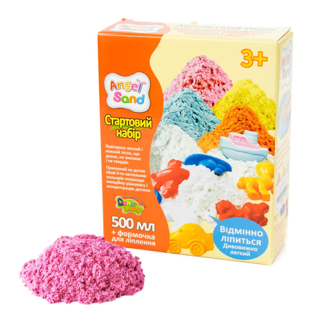 Антистрес іграшки - Стартовий набір лагідного піску Angel Sand рожевий (MA01514B)