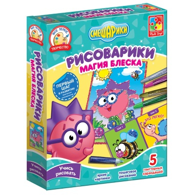 Товари для малювання - Набір для творчості Розмальовки глитер Vladi Toys Бірюзовий (VT4801-10)