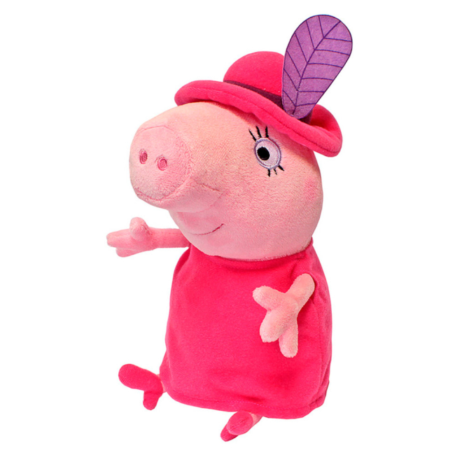 Персонажі мультфільмів - М'яка іграшка Peppa Pig Мама свинка в капелюсі 30 см (29625)