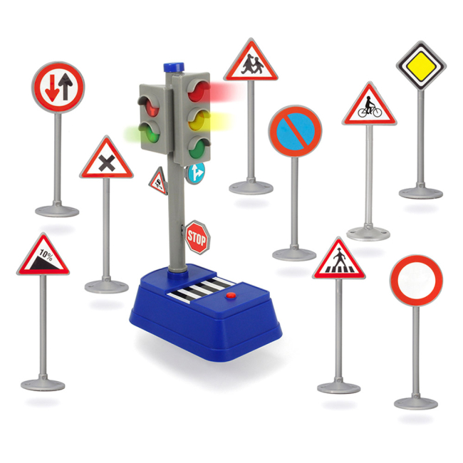 Транспорт и спецтехника - Игровой набор Светофор и дорожные знаки Simba Dickie Toys (3741001)