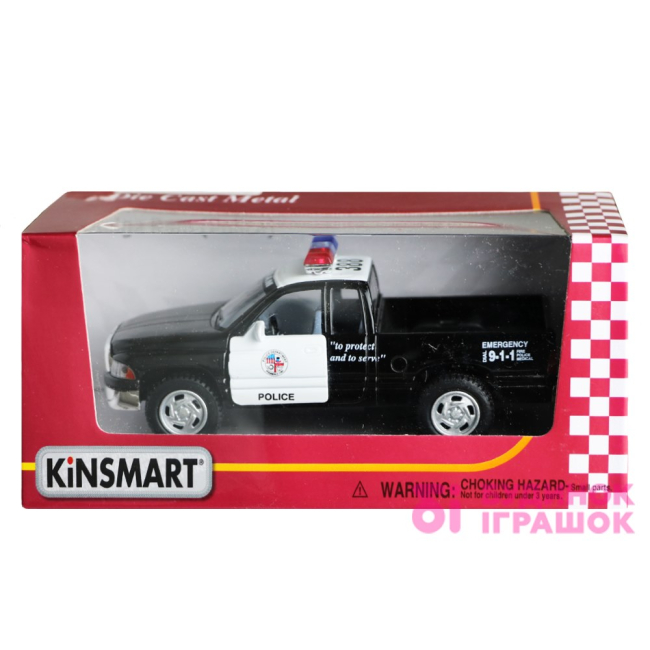 Автомодели - Игрушка машинка металлическая инерционная Полиция Dodge Ram Kinsmart (KT5018WP)