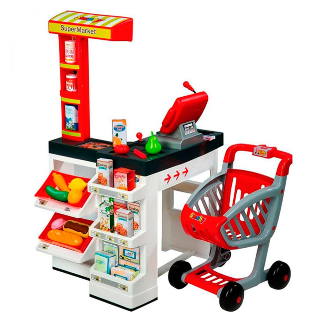 Набори професій - Набір іграшок Smoby Супермаркет червоний (350211)