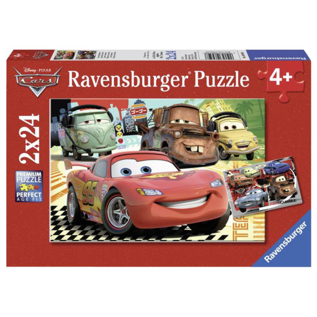 Пазлы - Пазл Тачки - Новые приключения Ravensburger 2 пазлы по 24 шт (RSV-089598)