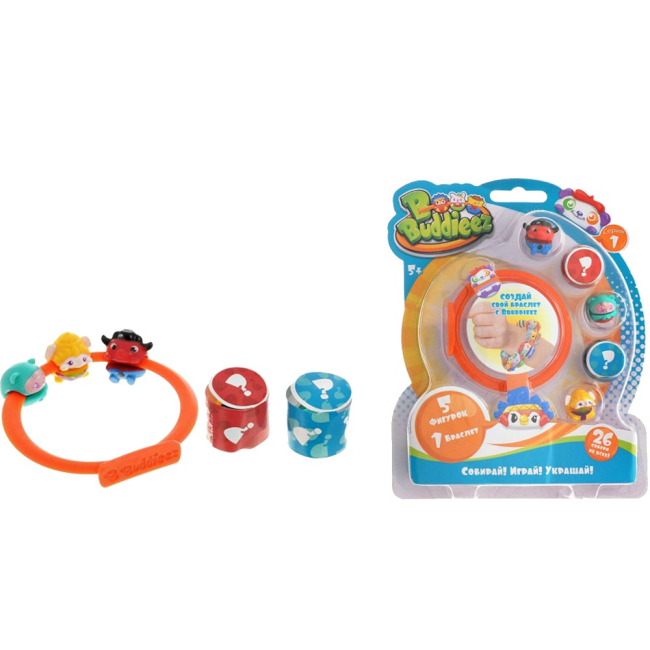 Фигурки животных - Игровой набор с 5 фигурками и браслетом Jupiter Creations Smart Toys Bbuddieez (15004)