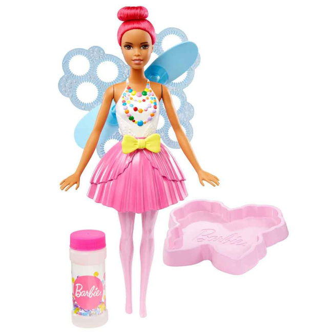 Ляльки - Лялька Barbie Dreamtopia Казкові бульбашки Фея з рожевим волоссям (DVM94/DVM96)