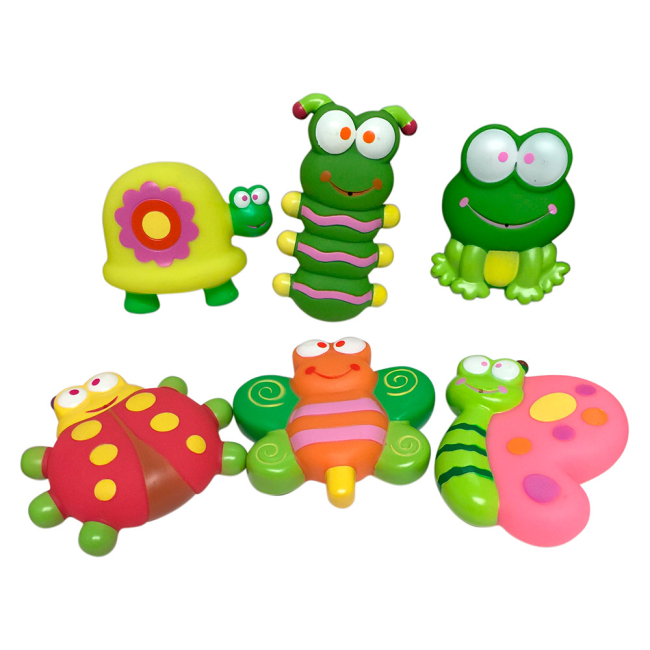 Іграшки для ванни - Набір іграшок для ванни Садові друзі BABY TEAM 6 шт (9057)