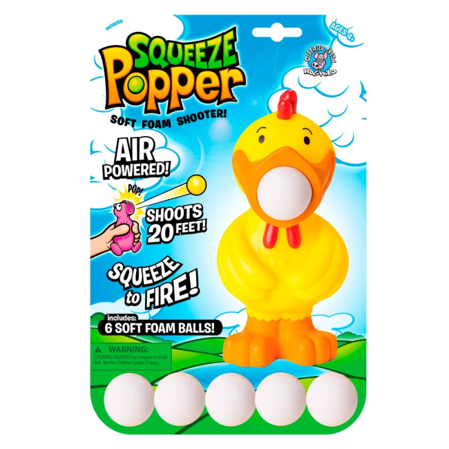 Стрелковое оружие - Игровая фигурка Squeeze Popper Стреляющей зверек Цыпленок (54311)