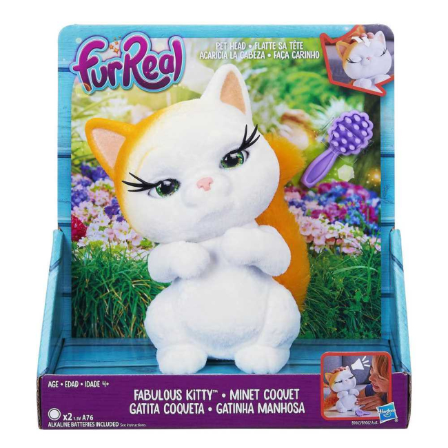Мягкие животные - Игрушка Furreal Friends Fabulous Kitty Интерактивная кошка Hasbro (B9062/B9063)