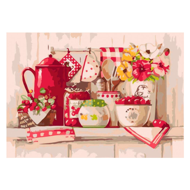 Товары для рисования - Картина по номерам Домашние сладости Идейка (КН2208)