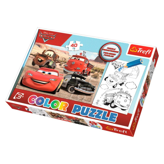 Пазлы - Пазл Тачки Trefl Color puzzle 40 (36514)