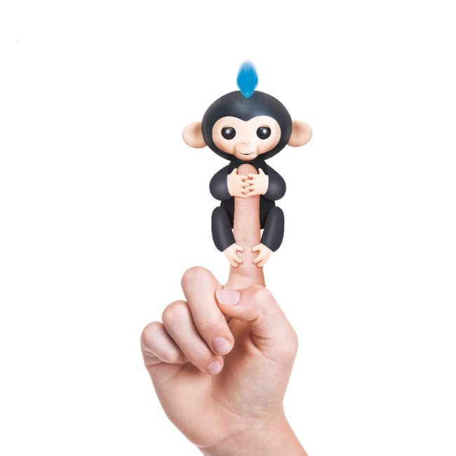 Фигурки животных - Интерактивная ручная обезьянка Wow Wee Черная (W3700/37016)