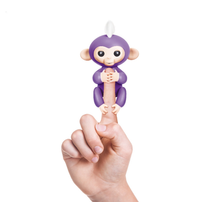 Фигурки животных - Интерактивная ручная обезьянка Wow Wee Фиолетовая (W3700/37047)