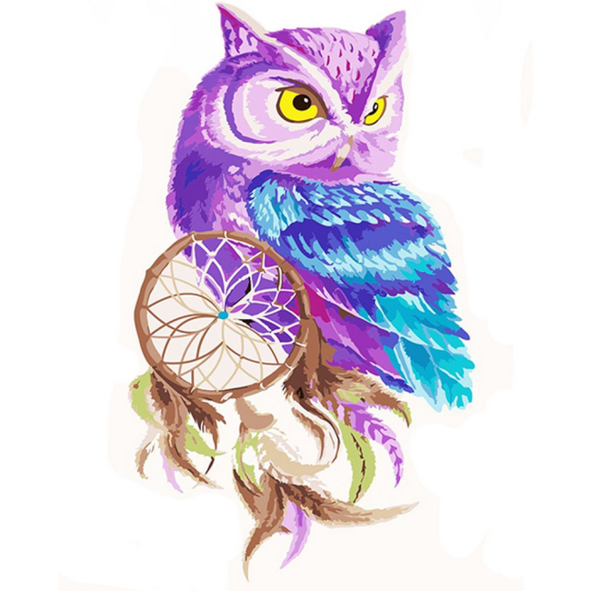 Товары для рисования - Картина по номерам Ловец снов Идейка Звери птицы 40х50 см (КН2482)