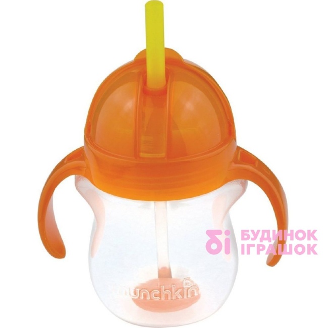 Товары по уходу - Детская бутылка непроливная Munchkin Tip & Sip 207 мл оранжевая (011888.03)