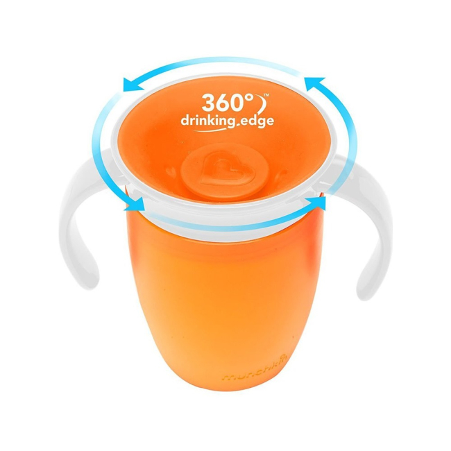 Товари для догляду - Чашка непроливна Munchkin Miracle 360 207 мл, помаранчева (01209401.04)
