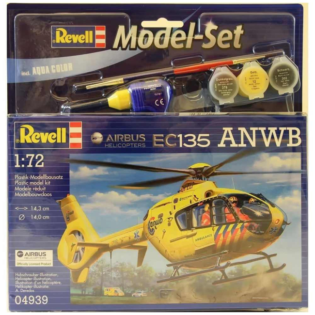 3D-пазлы - Сборная модель вертолета Airbus Heli ECRevell 135 ANWB Revell 1:72 (64939)