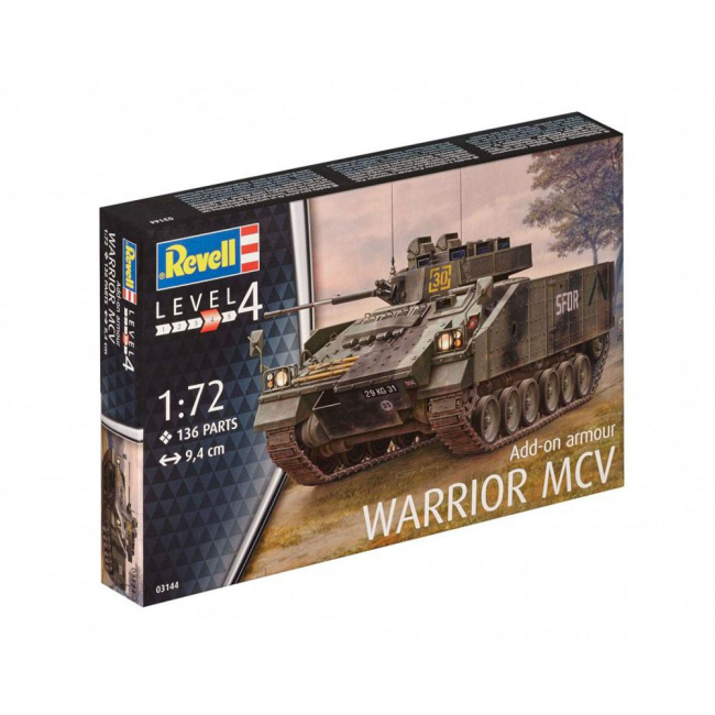 3D-пазли - Збірна модель Бронетранспортер Warrior MCV with Add-on Armour Revell 1:72 (3144)