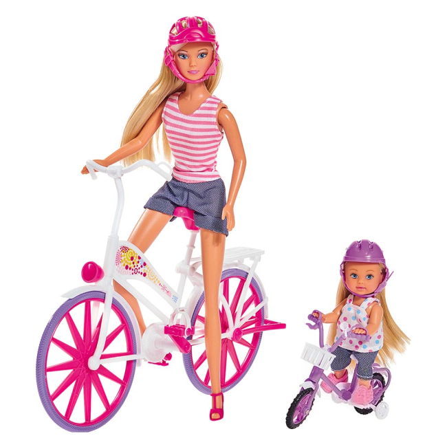Куклы - Кукольный набор Штеффи и Эви Прогулка на велосипедах Steffi & Evi Love (573 3045) (5733045)