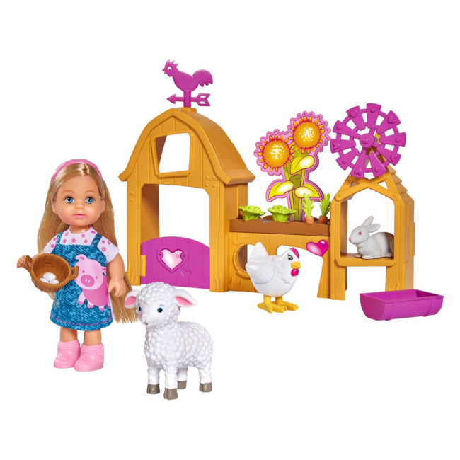 Куклы - Кукольный набор Эви Счастливая ферма Steffi & Evi Love с аксессуарами (573 3075) (5733075)