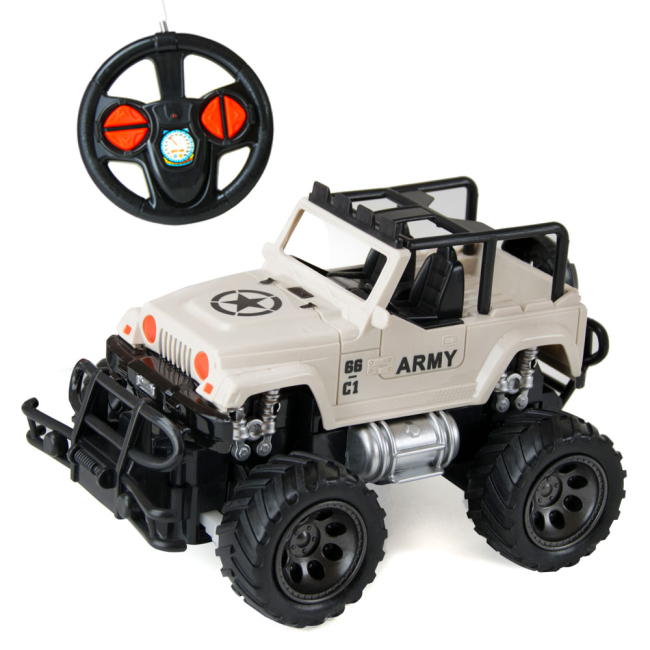 Радиоуправляемые модели - Автомодель Shantou Jinxing Джип на радиоуправлении 1:24 бежевая (6142-3)