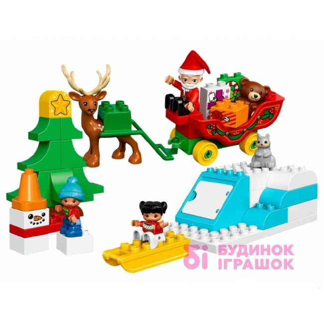 Конструктори LEGO - Конструктор Зимові канікули Санти LEGO DUPLO (10837)