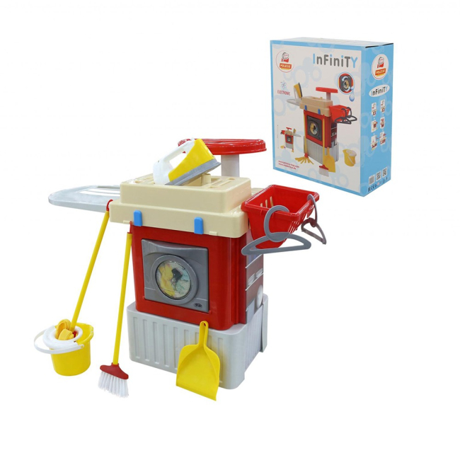 Дитячі кухні та побутова техніка - Ігровий набір Infinity Basic №3 з пральною машиною POLESIE Palau в коробці (42293)