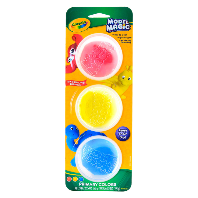 Наборы для лепки - Специальная маса для лепки Базовые цвета Crayola 3 цвета (23-6018)
