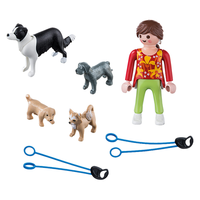 Конструкторы с уникальными деталями - Конструктор Девушка с собаками Playmobil (5380)