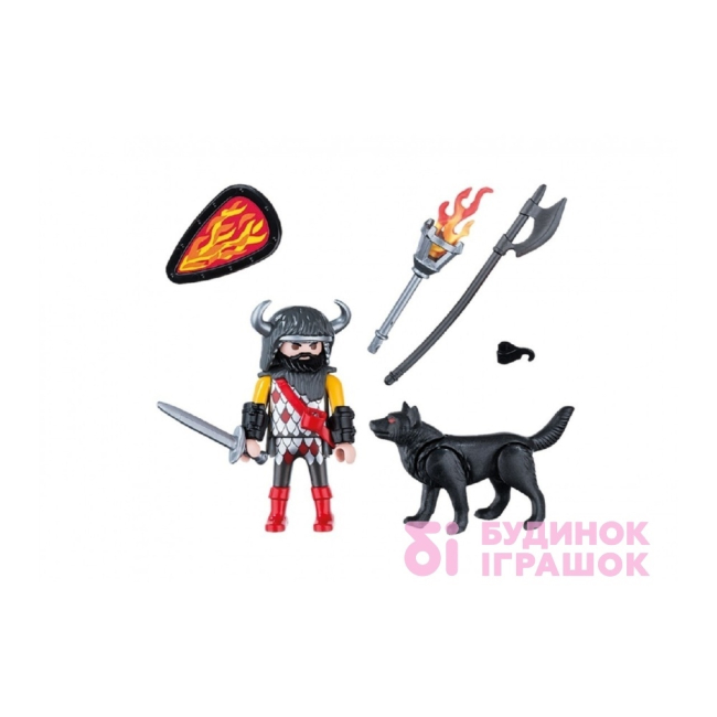 Конструкторы с уникальными деталями - Конструктор Воин с волком Playmobil (5385)