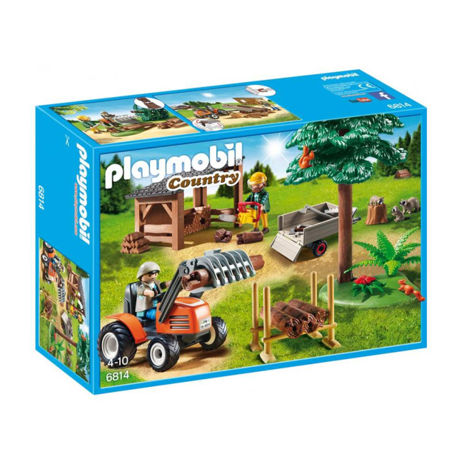 Конструкторы с уникальными деталями - Конструктор Тартак с трактором Playmobil (6814)