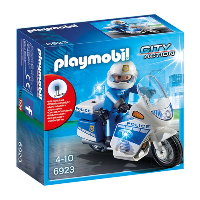 Конструкторы с уникальными деталями - Конструктор Playmobil City Action Полицейский велосипед (6923)