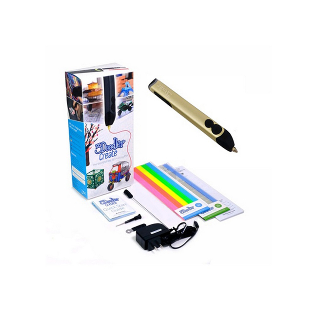 3D-ручки - 3D ручка для професійного використання Золота 3Doodler Create 50 стрижнів з ABS пластику (3DOOD-CRE-BUTTER-EU)