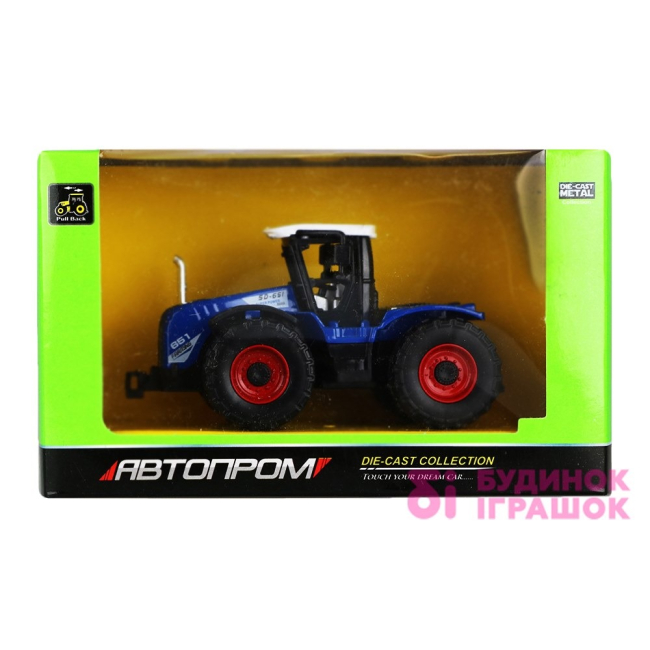 Транспорт і спецтехніка - Іграшковий металлічской трактор Автопром синій (651A1)