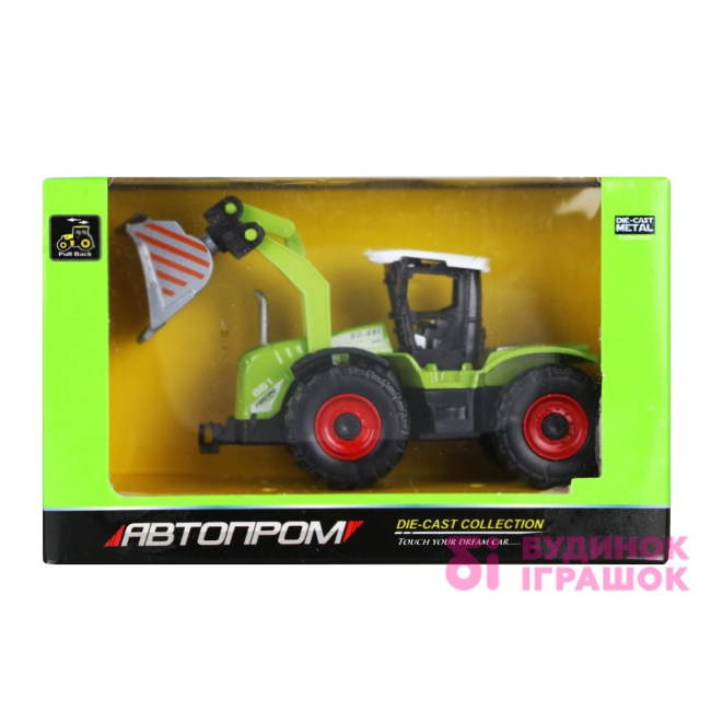 Транспорт і спецтехніка - Іграшковий металлічской трактор Автопром зелений (651A2)
