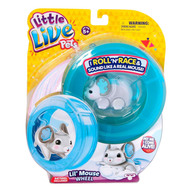 Фигурки животных - Интерактивная игрушка Little Live Pets Мышонок Чудесные крылья с колесом (28193)