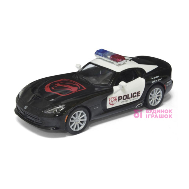Транспорт и спецтехника - Игрушка машина металлическая инерционная SRT Viper GTS Police Kinsmart (KT5363WP)