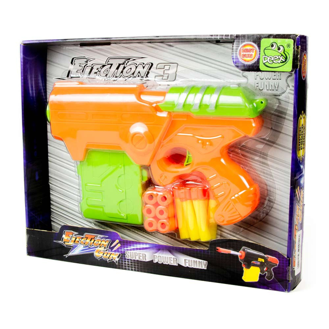 Помповое оружие - Игровой набор DEEX Пистолет и 12 мягких шариков в ассортименте (DSS11008)