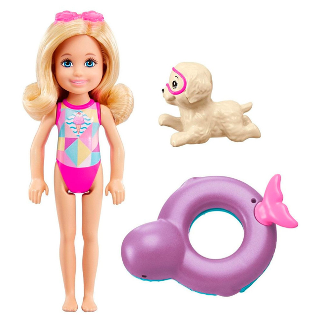 Куклы - Игровой набор Челси с щенком Barbie Магия дельфинов (FCJ28)
