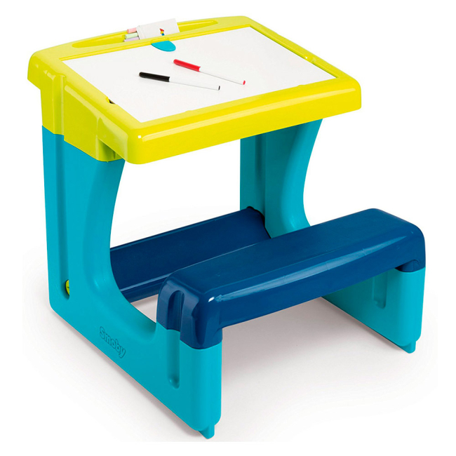 Детская мебель - Парта-доска Школьник Smoby голубая (420101)