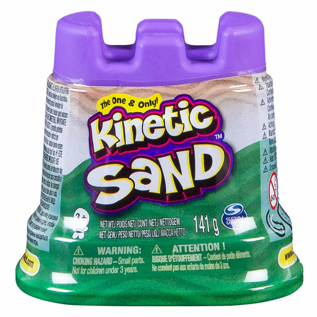 Антистресс игрушки - Кинетический песок для творчества Kinetic Sand Мини-крепость зеленый 141 г (71419G)
