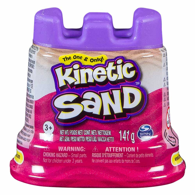Антистресс игрушки - Кинетический песок для творчества Kinetic Sand Мини-крепость розовый 141 г (71419Pn)