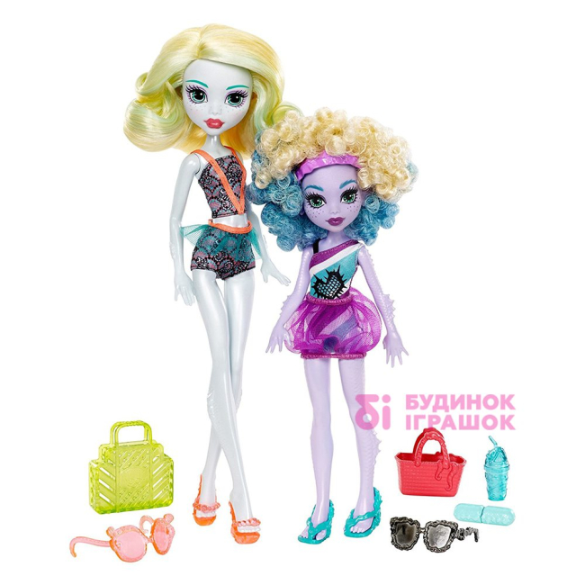 Ляльки - Набір Monster High Monster Family Лагуна Блю і її сестра Келпі Блю (FCV80/FCV82)
