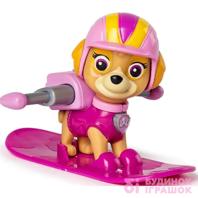 Фигурки персонажей - Коллекционная фигурка Скай на сноуборде с механической функцией Paw Patrol (SM16655) (SM16655/SM16655-15)