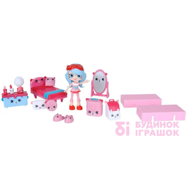 Ляльки - Ігровий набір з лялькою Happy Places S1 Спальня Джессі Кейко Shopkins 13 петкінсов (56325)