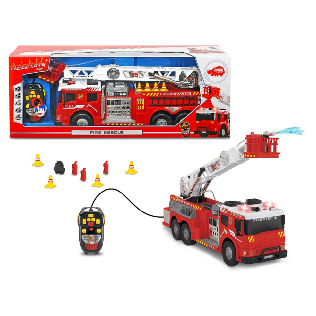 Транспорт и спецтехника - Пожарная машина Dickie Toys на дистанционном управлении звук свет 62 см (3719001)