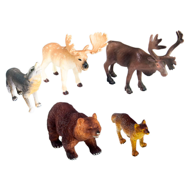Фигурки животных - Учебный набор Wenno Животные Европы с QR картой (WEU1704)