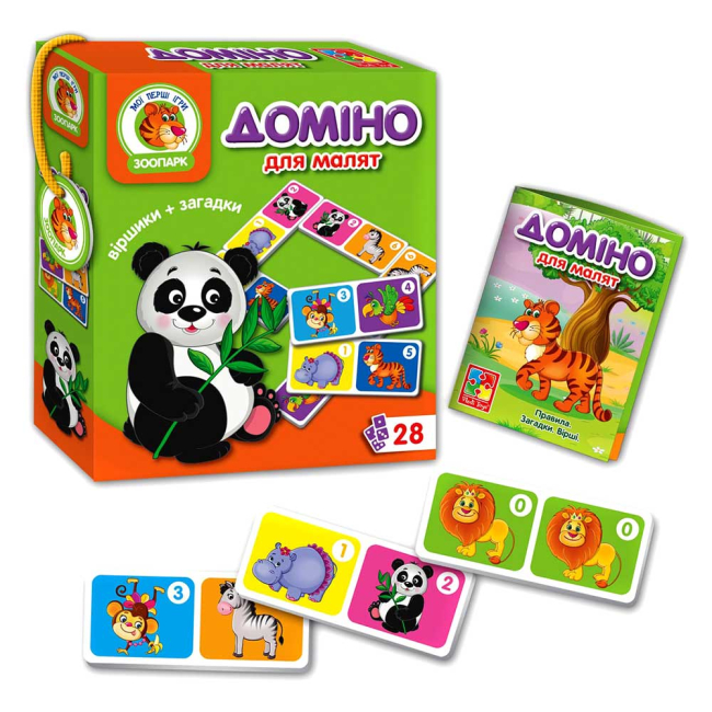 Настільні ігри - Доміно Зоопарк Vladi Toys українська версія (VT2100-04)