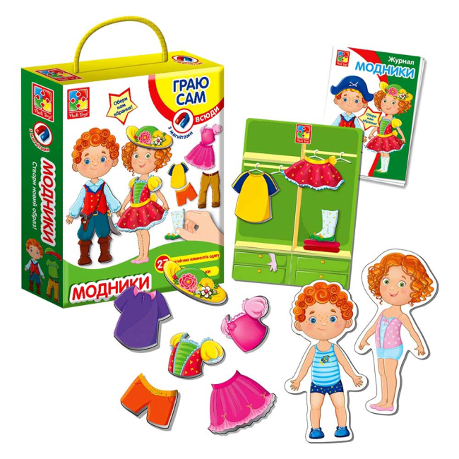 Настільні ігри - Магнітна гра-одевалка Модники Vladi Toys українська версія (VT3702-06)